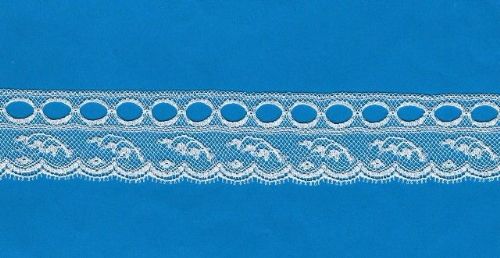 Maline Lace Beading-Lily of the Valley-White