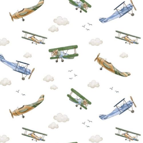 Sea Island Cotton Knit-Airplanes