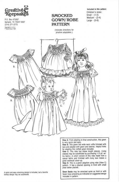 Child's Smocked Gown and Robe