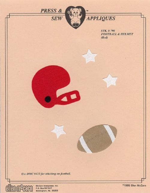 Football & Helmet #790-Red