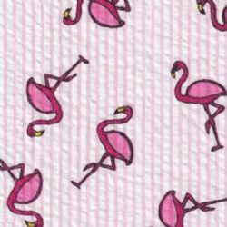 Seersucker Stripe-Flamingo