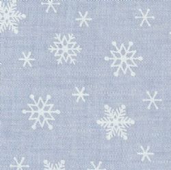 Chambray-Snowflakes on Blue