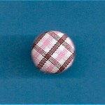 FHF-Brown/Pink Check Covered Button