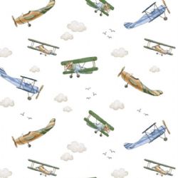 Sea Island Cotton Knit-Airplanes