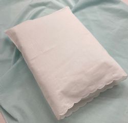 Linen Baby Pillowcase-Scallop