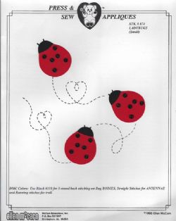 Press & Sew Applique`-Ladybugs #874 (small)